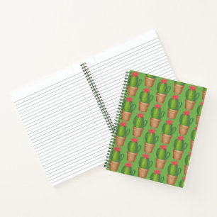 Prickly Green Cactus Garden Blume gepunktete Pflan Notizbuch