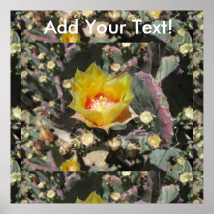 Prickly Pear Black gesponnen Poster