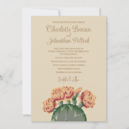 Prickly Pear Cactus Blume Elegante Cactus Wedding Einladung