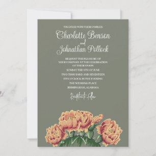 Prickly Pear Cactus Blume Elegante Cactus Wedding Einladung