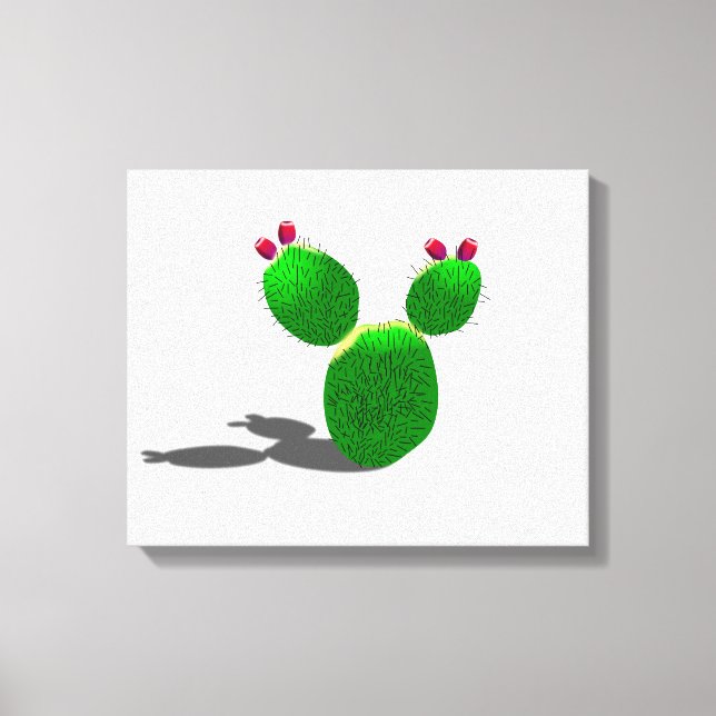 Prickly Pear Cactus Leinwanddruck (Vorderseite)