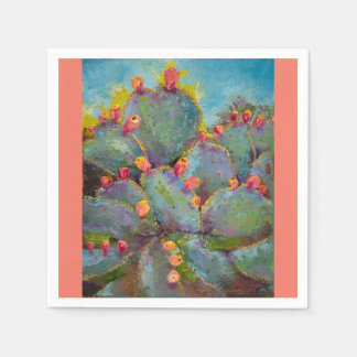 Prickly Pear Cactus Paper Getränkedose Serviette