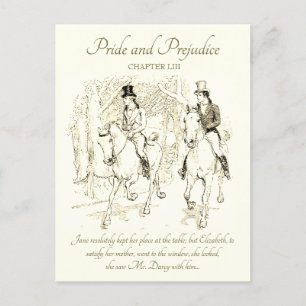 Pride and Prejudice Darcy Bingley Ride Pferde Postkarte