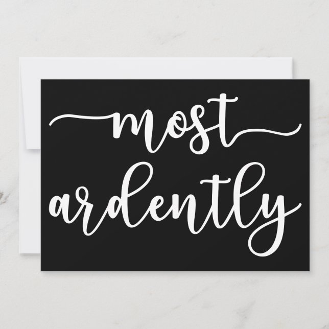 Pride And Prejudice Mr. Darcy - Most Ardently I Einladung (Vorderseite)