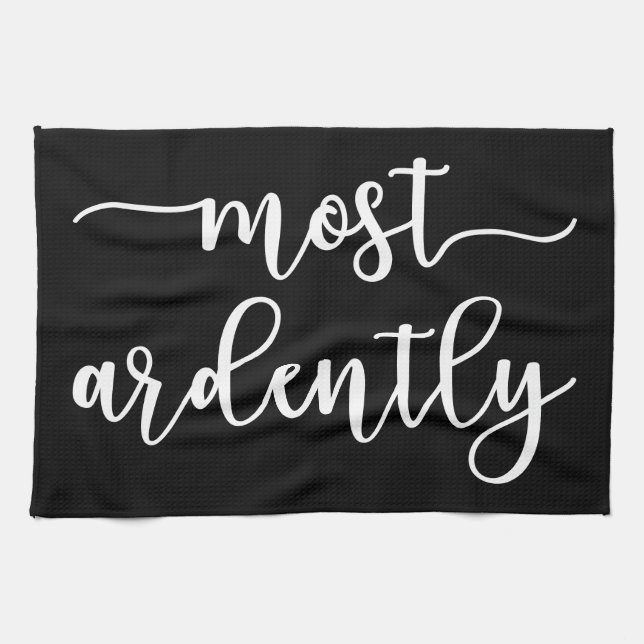 Pride And Prejudice Mr. Darcy - Most Ardently I Geschirrtuch (Horizontal)