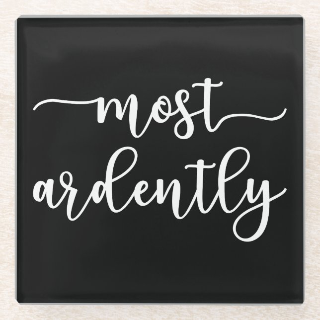 Pride And Prejudice Mr. Darcy - Most Ardently I Glasuntersetzer (Vorderseite)