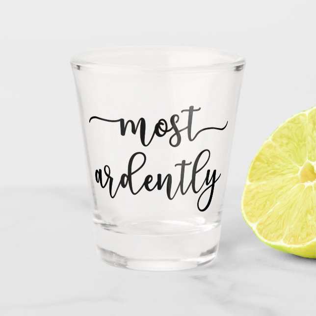 Pride And Prejudice Mr. Darcy - Most Ardently I Schnapsglas (Vorderseite)