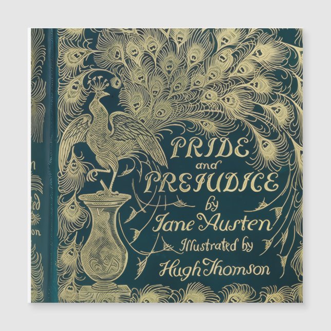 Pride and Prejudice Peacock Cover Magnetkarte (Vorderseite)