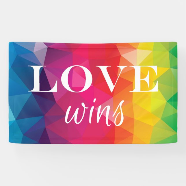 Pride Banner - "Liebe gewinnt" (Horizontal)