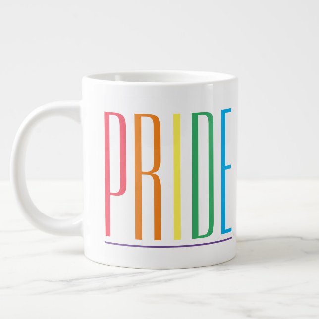 PRIDE Big White Keramik Tasse (Links)