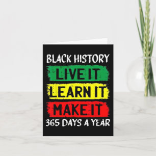 Pride Black History Month Kleidung Frau Karte