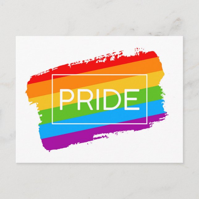 Pride Brushhub Rainbow Postkarte (Vorderseite)