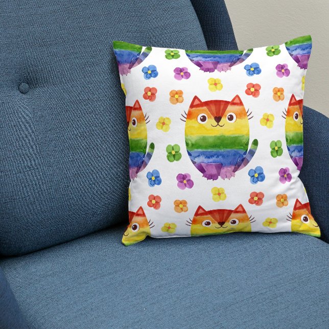 Pride Cat und Pride Hearts Pillow Kissen (Von Creator hochgeladen)
