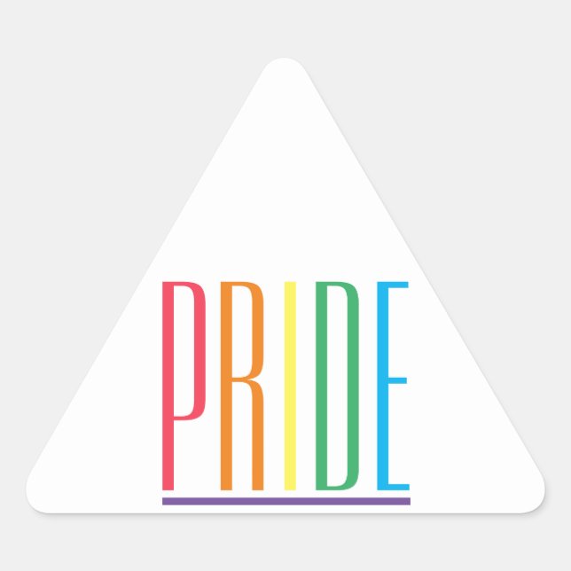 PRIDE Dreieckskleber Dreieckiger Aufkleber (Vorderseite)