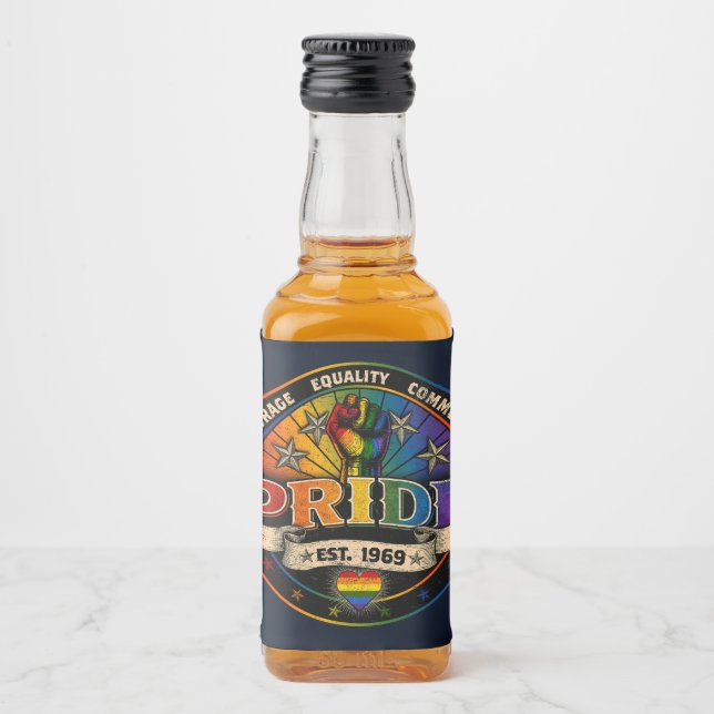 Pride Est. 1969 Alkoholflaschenetikett (Vorderseite)