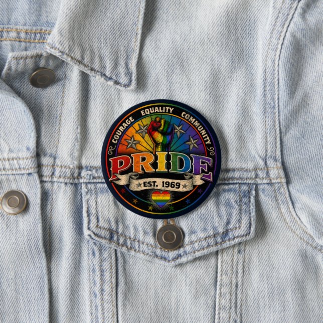Pride Est. 1969 Button (Beispiel)