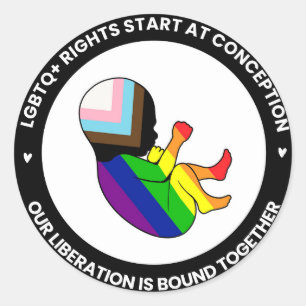 Pride Fetus Stickers (rund)