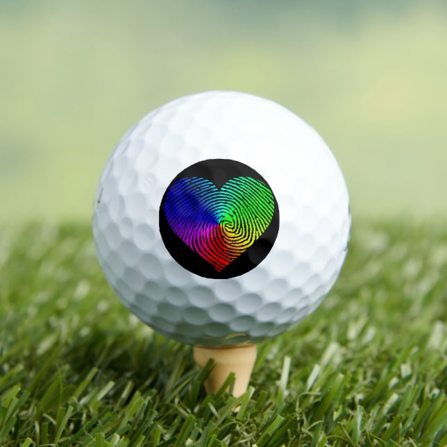 PRIDE Fingerprint Golf Balls Golfball (Insitu T-Shirt)