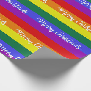 Pride Flag Frohe Weihnachtsmuster Geschenkpapier