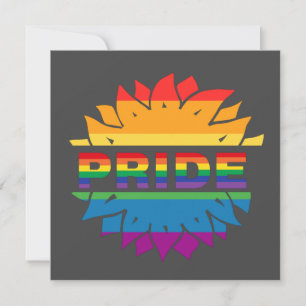 Pride-gay lgbtq queer arc-en-ciel carte tournesol