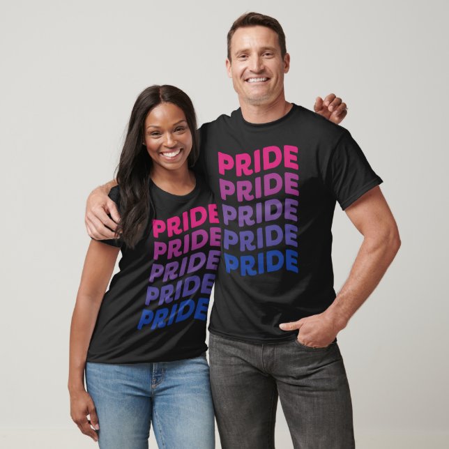 PRIDE (gekrümmt): Bisexuell T-Shirt (Unisex)