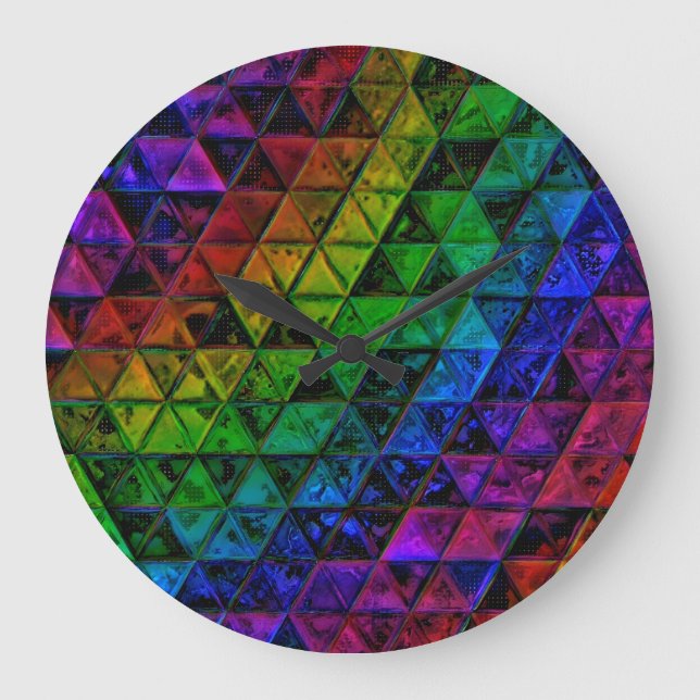 Pride Glass Große Wanduhr (Vorderseite)