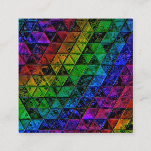 Pride Glass Quadratische Visitenkarte (Vorderseite)