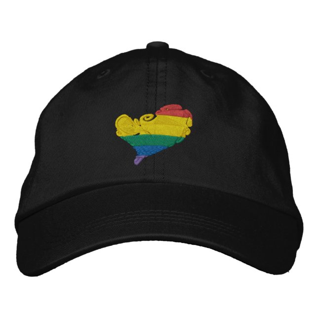Pride HeART Bestickte Kappe (Vorderseite)