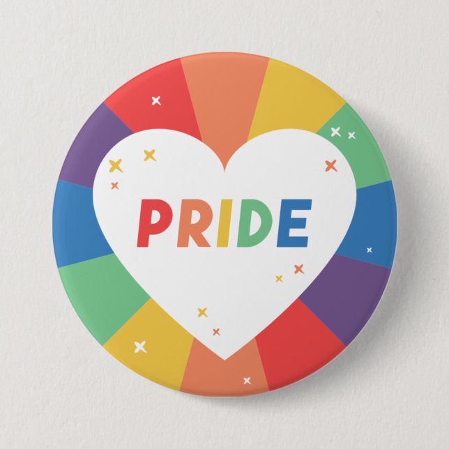 Pride Heart Sparkle Button (Vorderseite)