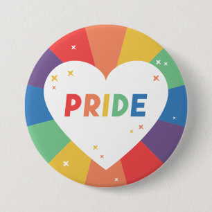 Pride Heart Sparkle Button
