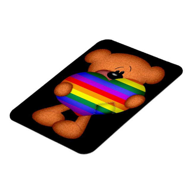 Pride Heart Teddy Bar Magnet (Linke Seite)