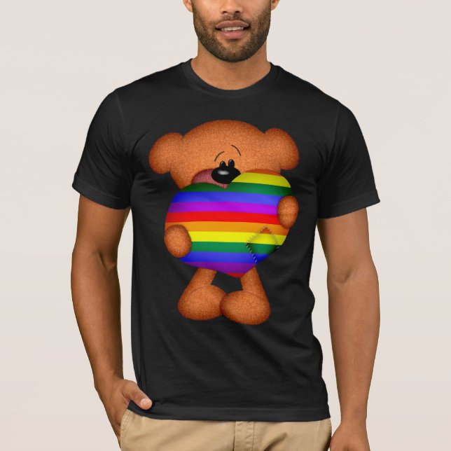 Pride Heart Teddy Bar T-Shirt (Vorderseite)
