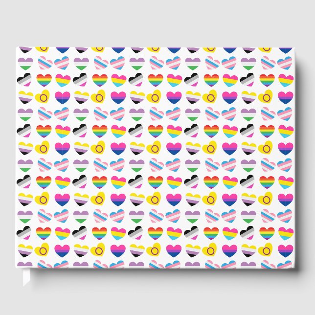 Pride Hearts Guestbook Gästebuch (Vorderseite)