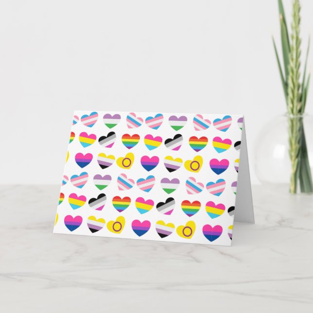 Pride Hearts Karte (Vorderseite)
