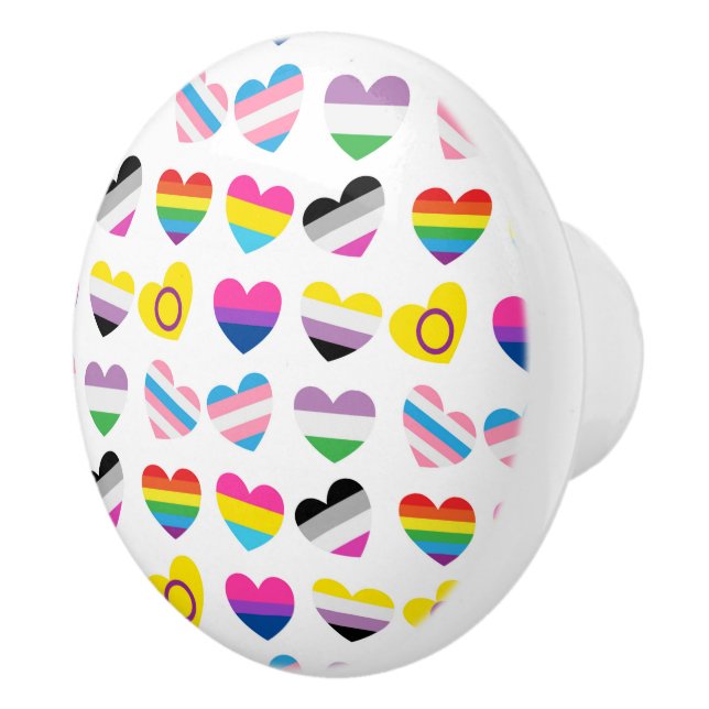 Pride Hearts Knob Keramikknauf (Rechts)