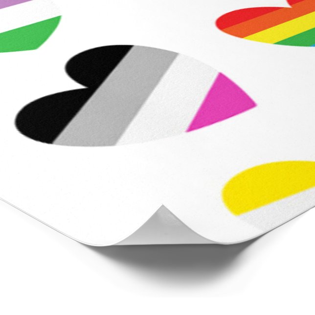 Pride Hearts Poster (Ecke)