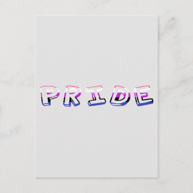 Pride Holo | Genderfluid Pride Postkarte (Vorderseite)