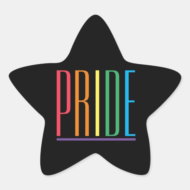 PRIDE II-Star-Aufkleber Stern-Aufkleber (Vorderseite)