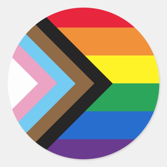 Pride Inclusive Diversity Regenbogen Lgbtq Schwule Runder Aufkleber (Vorderseite)