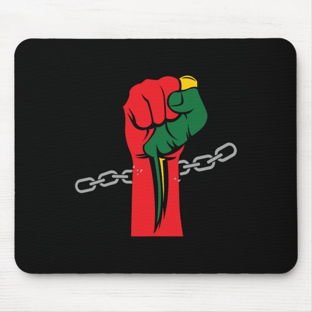 Pride Juneteenth feiert 1865 Afro Mousepad (Vorne)