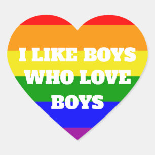 Pride-Jungs, die Jungs lieben Herz-Aufkleber