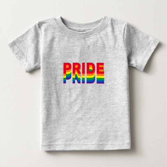 Pride lgbt lgbtq que Gay Regenbogenfarben grau Baby T-shirt (Vorderseite)