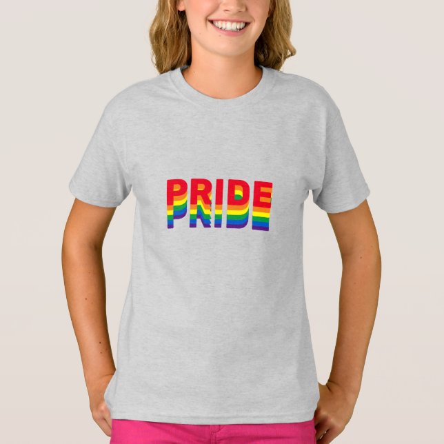 Pride lgbt lgbtq que Gay Regenbogenfarben grau T-Shirt (Vorderseite)