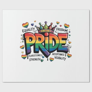 Pride LGBTQ Akzeptanz LGBT 4. Juli Flagge USA Geschenkpapier