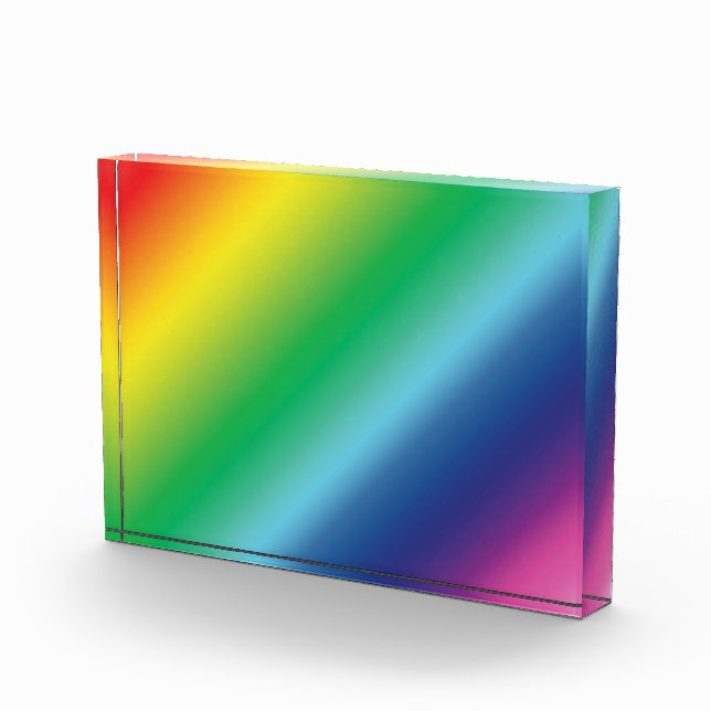 Pride lgbtq Lgbt Regenbogenfarben Muster Fotoblock (Rechts)