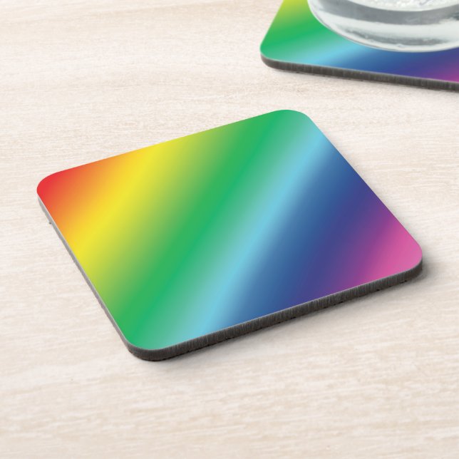 Pride lgbtq Lgbt Regenbogenfarben Muster Getränkeuntersetzer (Linke Seite)