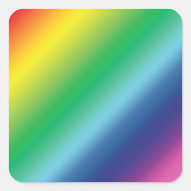 Pride lgbtq Lgbt Regenbogenfarben Muster Quadratischer Aufkleber (Vorderseite)