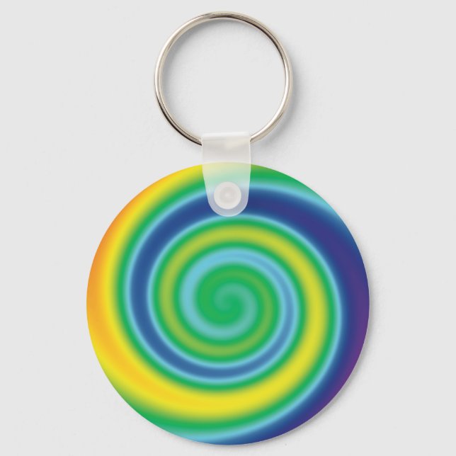 Pride lgbtq lgbt Regenbogenfarben wirbeln cool kra Schlüsselanhänger (Vorderseite)