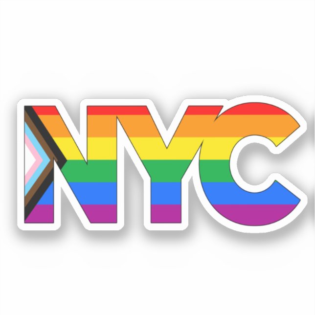 Pride LGBTQ Progress Pride in New York Aufkleber (Vorderseite)