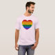 Pride LGBTQ Rainbow Herz Flag Custom Text Unisex T-Shirt (Vorne ganz)